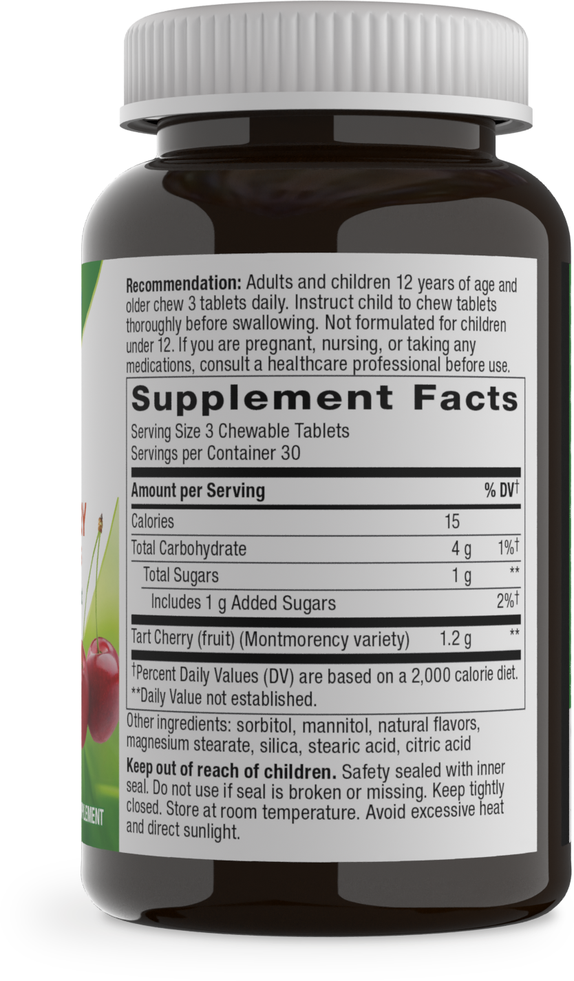 <{%MAIN2_15831%}>Nature's Way® | Tart Cherry Ultra Chewables - right side of pack