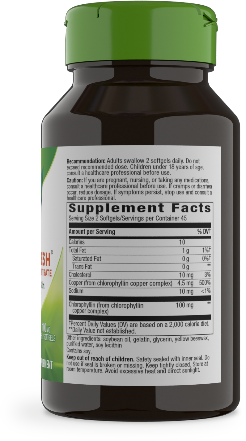 <{%MAIN2_3550%}>Nature's Way® | Chlorofresh Chlorophyll Concentrate - right side of pack