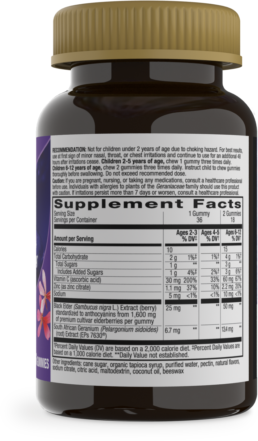 <{%MAIN2_13676%}>Nature's Way® | Sambucus Kids Cough Relief + Immune Gummies - right side of pack