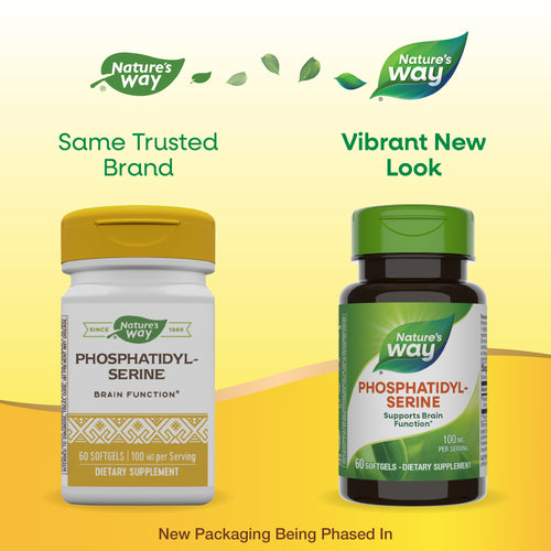 Nature's Way® | Phosphatidylserine - package updates old to new Sku:45161