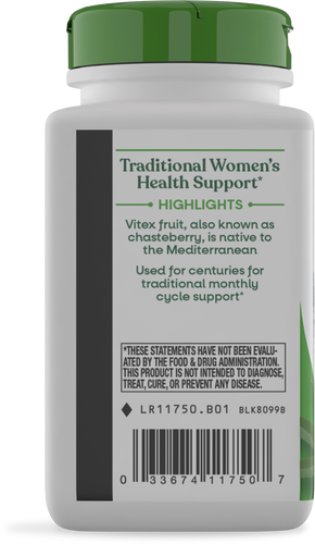 Nature's Way® | Vitex Fruit - left side of pack Sku:11750