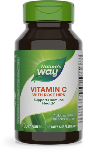 Nature's Way® | Vitamin C with Rose Hips, 100 capsules Sku:40310