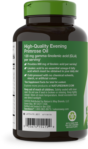 Nature's Way® | Evening Primrose Cold-Pressed Oil - left side of pack Sku:15419
