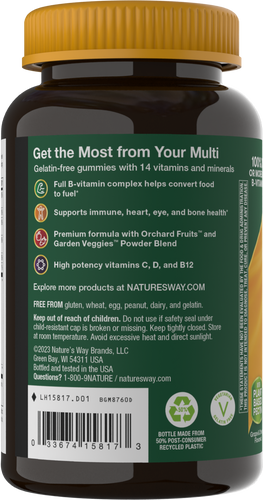 Nature's Way® | Alive! Adult Premium Gummy Multivitamin - left side of pack Sku:15817