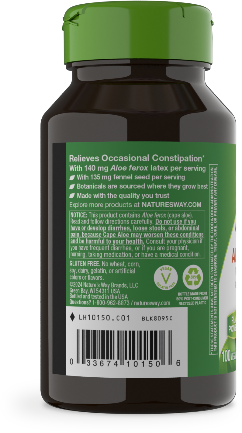 <{%MAIN3_10150%}>Nature's Way® | Aloe Latex With Fennel - left side of pack