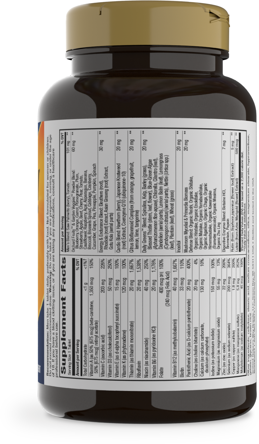 <{%MAIN2_13717%}>Nature's Way® | Alive! Men's Ultra Multivitamin - right side of pack