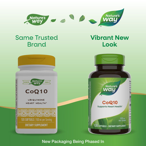Nature's Way® | CoQ10 - package updates old to new Sku:06202