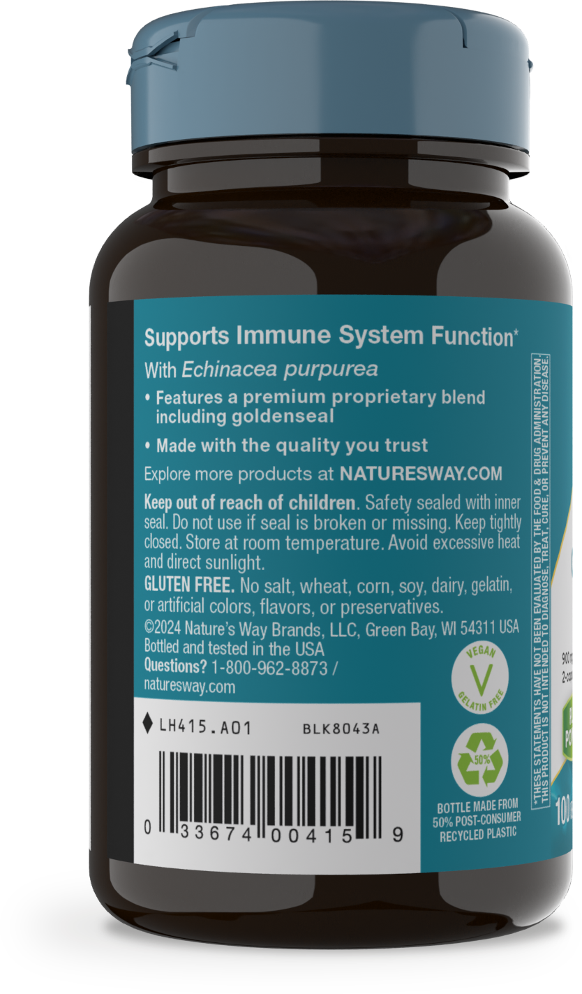 <{%MAIN10_415%}>Nature's Way® | Echinacea Goldenseal Premium Blend - left side of pack