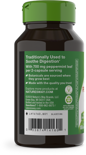 Nature's Way® | Peppermint Leaf - left side of pack Sku:14160