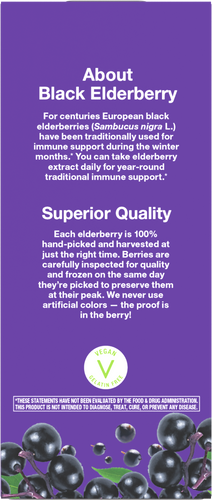 Nature's Way® | Sambucus Traditional Immune Elderberry Syrup - back of pack Sku:15796