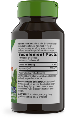 Nature's Way® | Peppermint Leaf - right side of pack Sku:14160