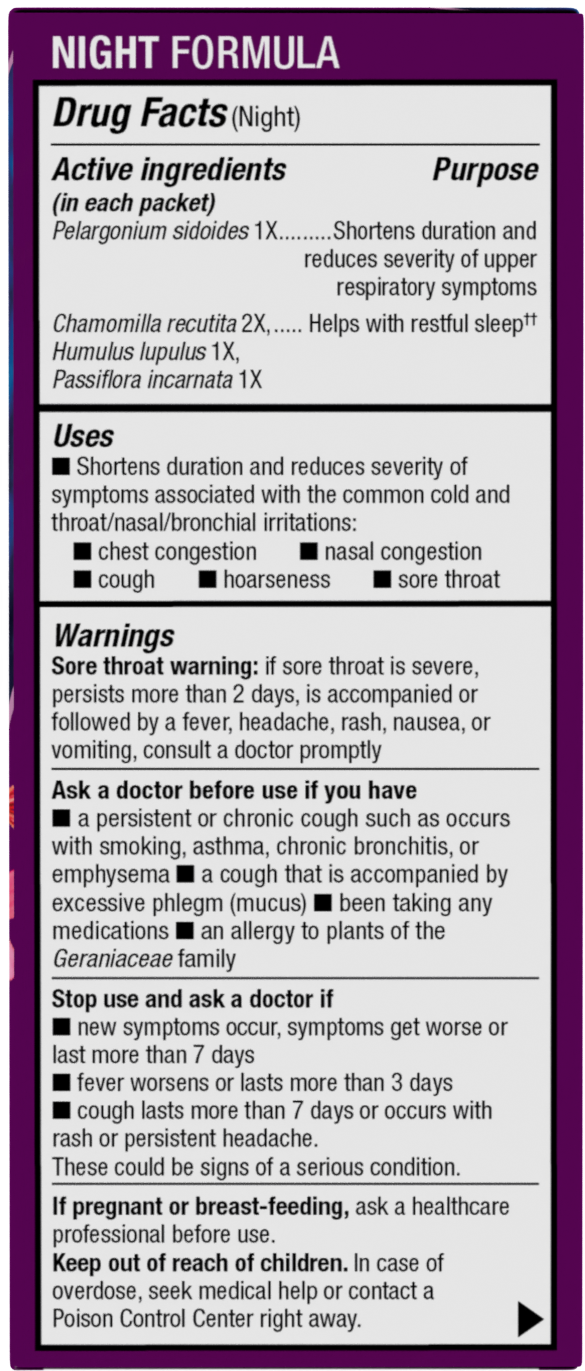 <{%MAIN2_10601%}>Nature's Way® | Umcka Cold Care Day+Night Soothing Hot Drink - right side of pack