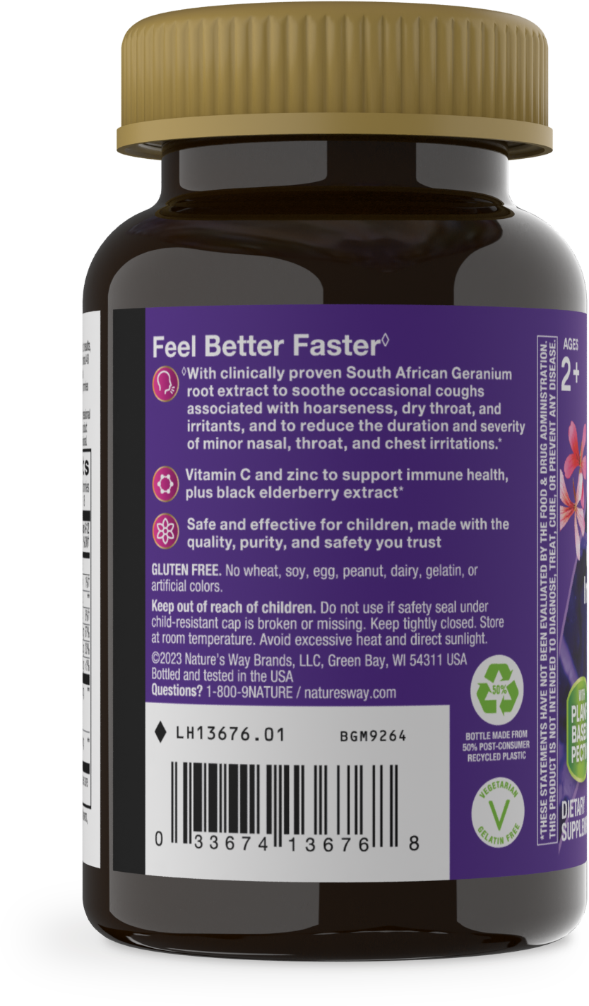 <{%MAIN3_13676%}>Nature's Way® | Sambucus Kids Cough Relief + Immune Gummies - left side of pack