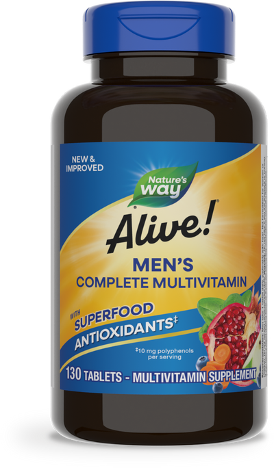 <{%PRIMARY_13716%}>Nature's Way® | Alive! Men's Complete Multivitamin, 130 tablets