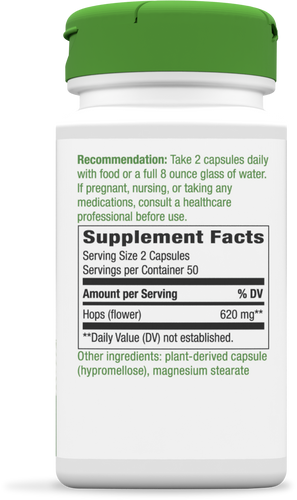 Nature's Way® | Hops Flowers - right side of pack Sku:14155