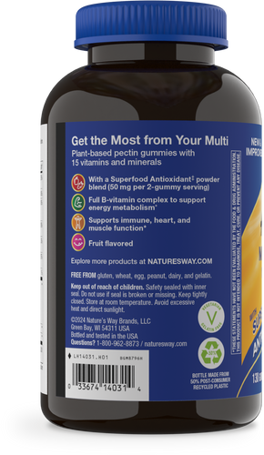 Nature's Way® | Alive! Men's Gummy Multivitamin - left side of pack Sku:14031
