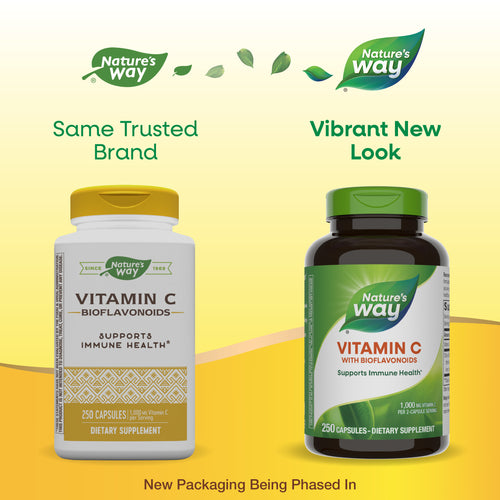 Nature's Way® | Vitamin C with Bioflavonoids - package updates old to new Sku:40331