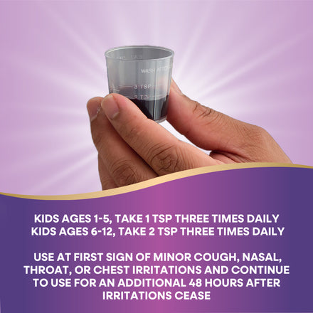Sambucus Kids Cough Relief + Immune Syrup Supplement Facts