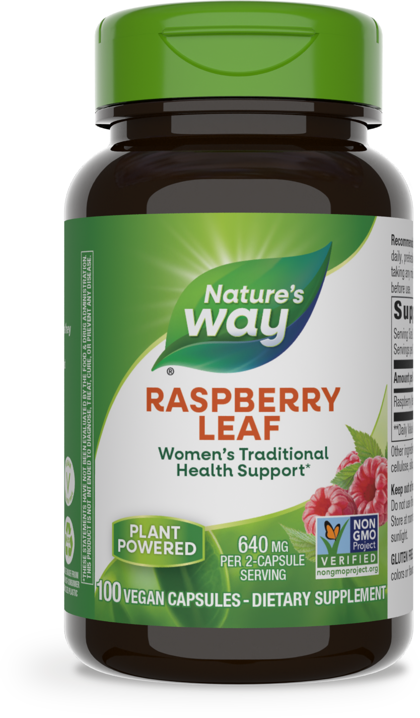 <{%PRIMARY_16100%}>Nature's Way® | Raspberry Leaf, 100 capsules