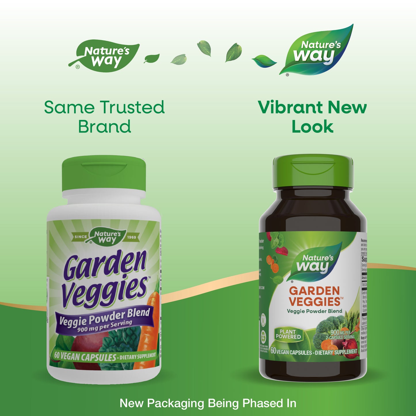 <{%MAIN1_14793%}>Nature's Way® | Garden Veggies - package updates old to new