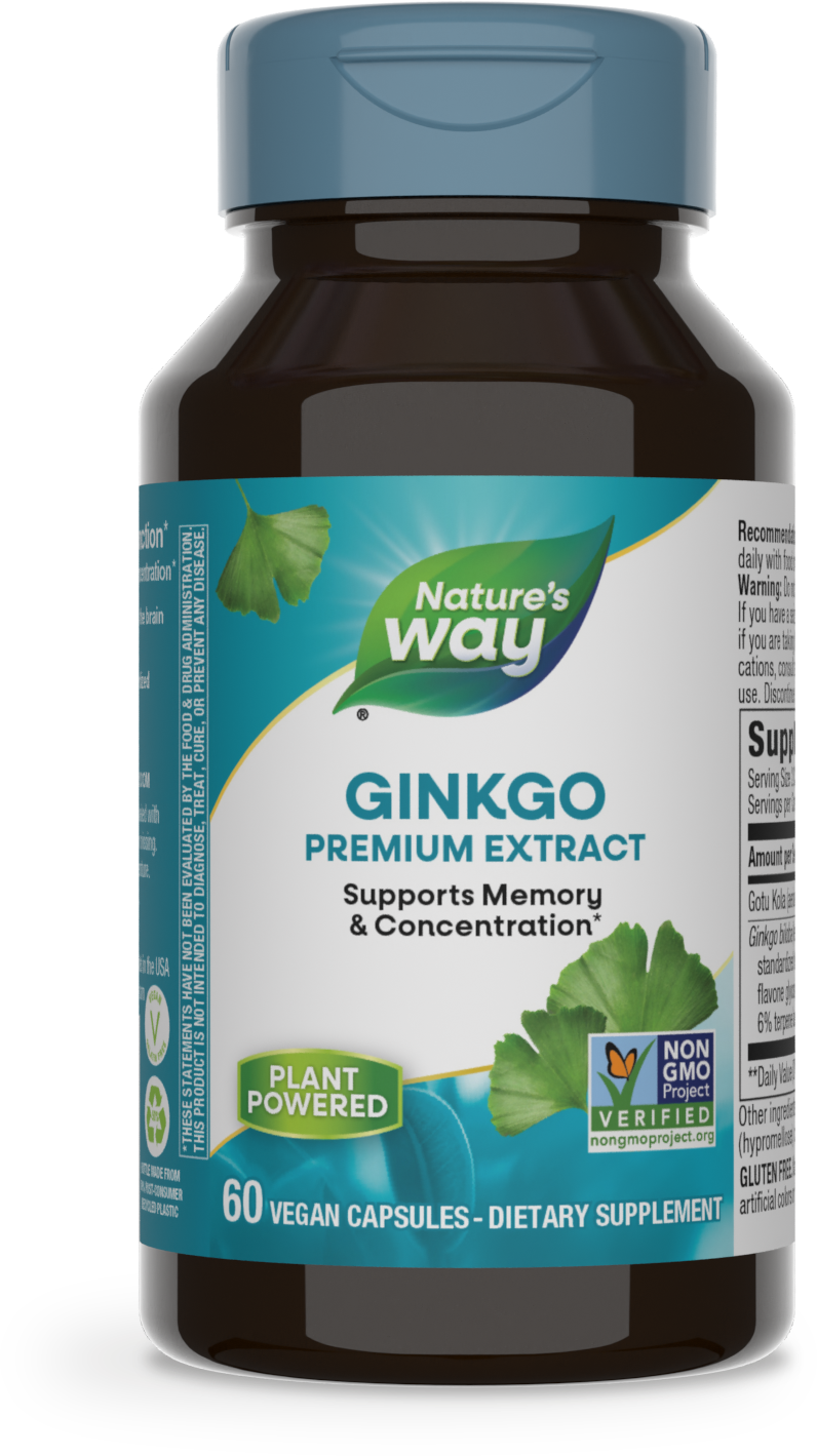 <{%PRIMARY_61600%}>Nature's Way® | Ginkgo Premium Extract, 60 capsules
