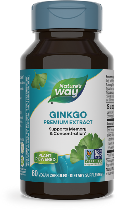 <{%PRIMARY_61600%}>Nature's Way® | Ginkgo Premium Extract, 60 capsules