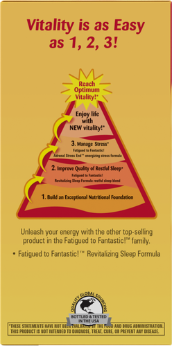 Nature's Way® | Fatigued to Fantastic! Adrenal Stress-End - left side of pack Sku:04035