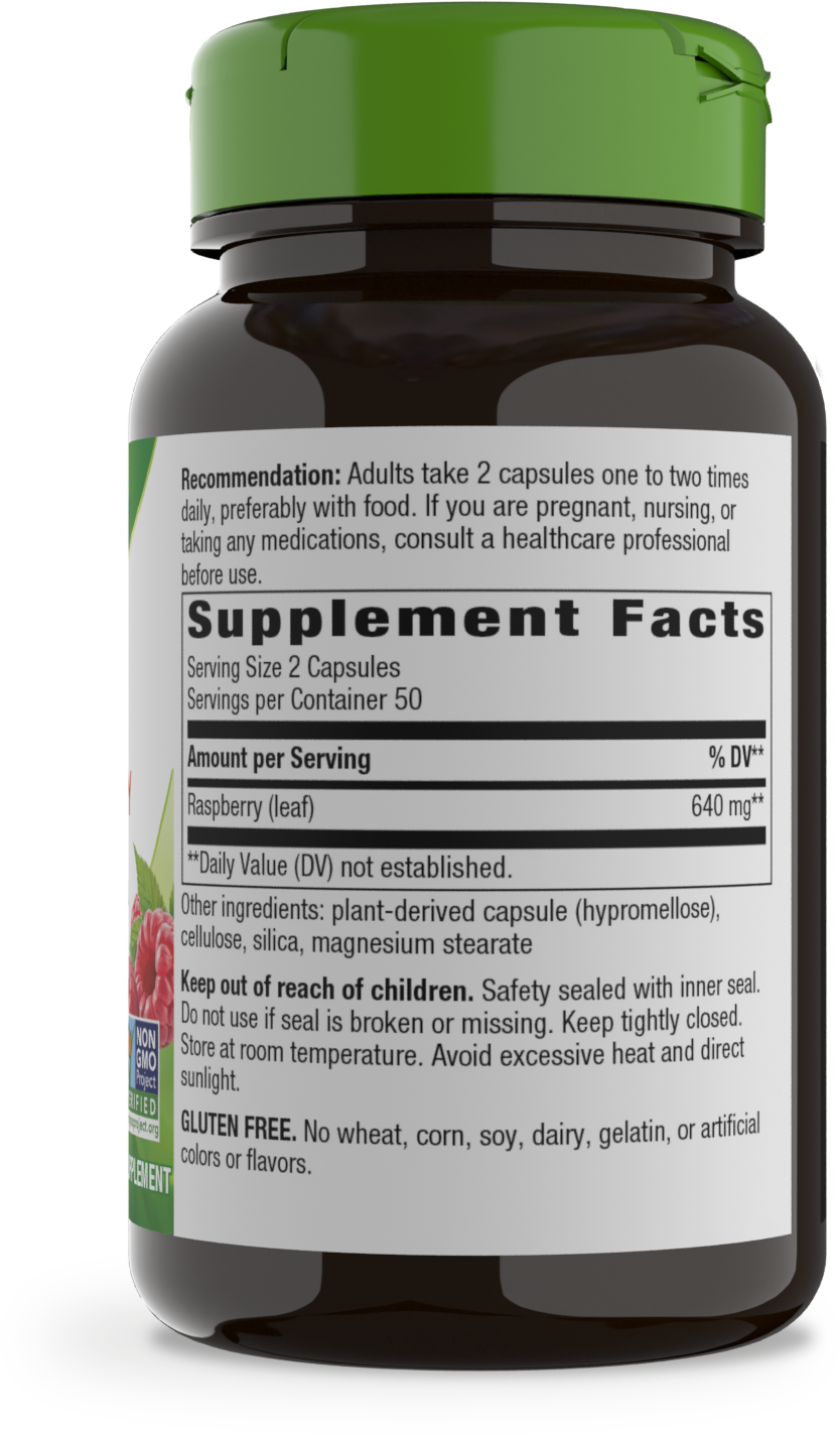 <{%MAIN2_16100%}>Nature's Way® | Raspberry Leaf - right side of pack