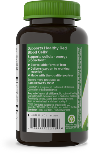 Nature's Way® | Energizing Iron - left side of pack Sku:05219