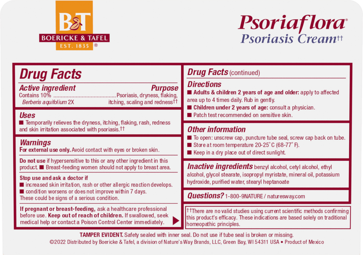 Nature's Way® | Psoriaflora Psoriasis Cream - back of pack Sku:21850990
