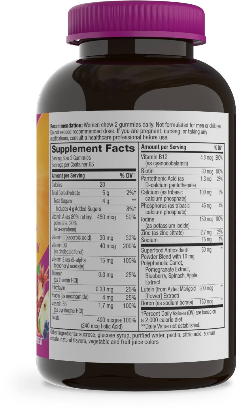 <{%MAIN9_11537%}>Nature's Way® | Alive! Women's 50+ Gummy Multivitamin - right side of pack