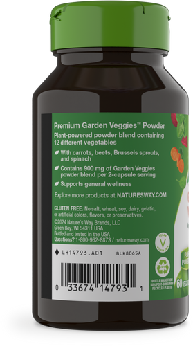 Nature's Way® | Garden Veggies - left side of pack Sku:14793