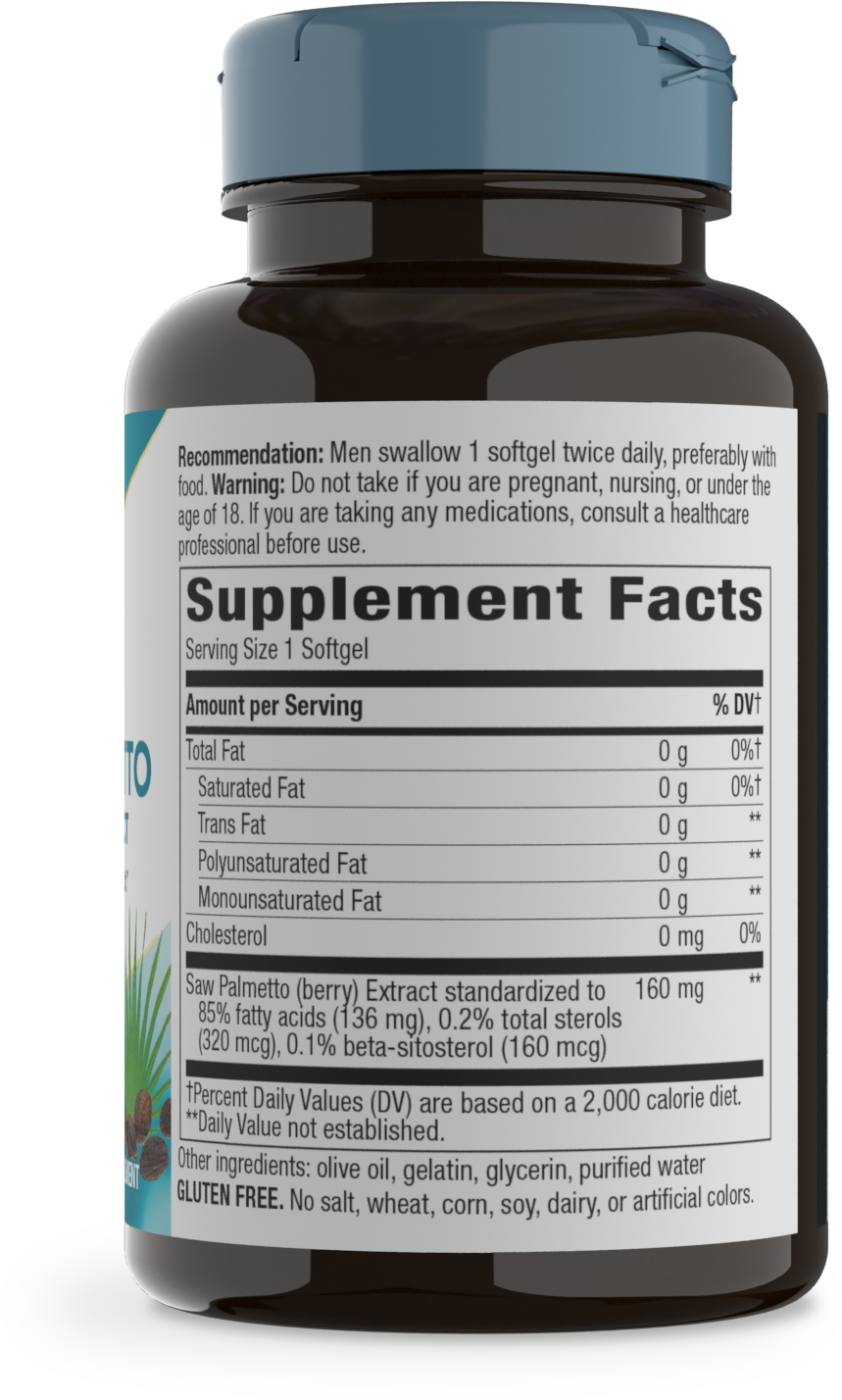 <{%MAIN2_08362%}>Nature's Way® | Saw Palmetto Premium Extract - right side of pack