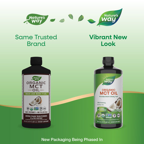 Nature's Way® | Organic MCT Oil - package updates old to new Sku:11772