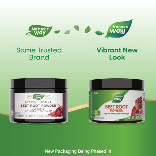 Nature's Way® | Beet Root Powder - package updates old to new Sku:12127