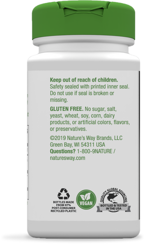 Nature's Way® | Bladderwrack - back of pack Sku:15380
