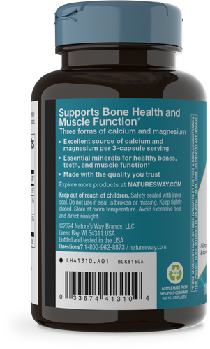 Nature's Way® | Calcium & Magnesium - left side of pack Sku:41310