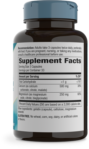 Nature's Way® | Calcium & Magnesium - right side of pack Sku:41310