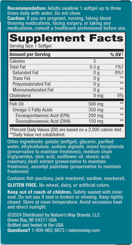 Nature's Way® | Super Fisol Fish Oil - right side of pack Sku:15518