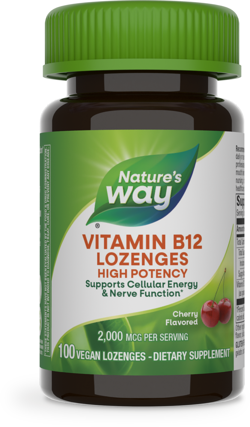 <{%PRIMARY_40440%}>Nature's Way® | Vitamin B12 Lozenges High Potency, 100 lozenges, Cherry