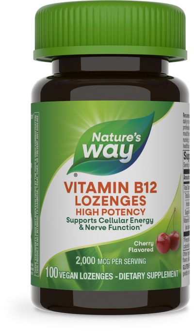 <{%PRIMARY_40440%}>Nature's Way® | Vitamin B12 Lozenges High Potency, 100 lozenges, Cherry