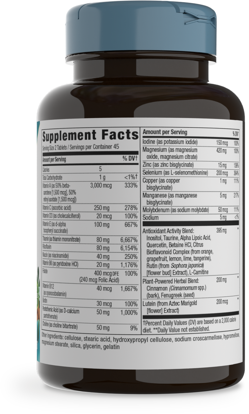 <{%MAIN2_14924%}>Nature's Way® | Completia Diabetic - right side of pack