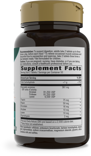 Nature's Way® | Mega-Zyme - right side of pack Sku:04251