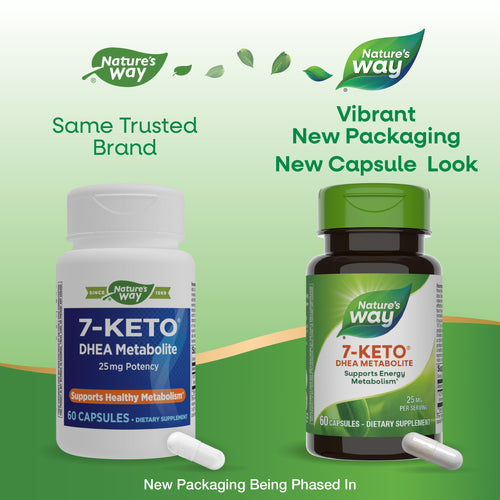 Nature's Way® | 7-KETO DHEA Metabolite - package updates old to new Sku:05186