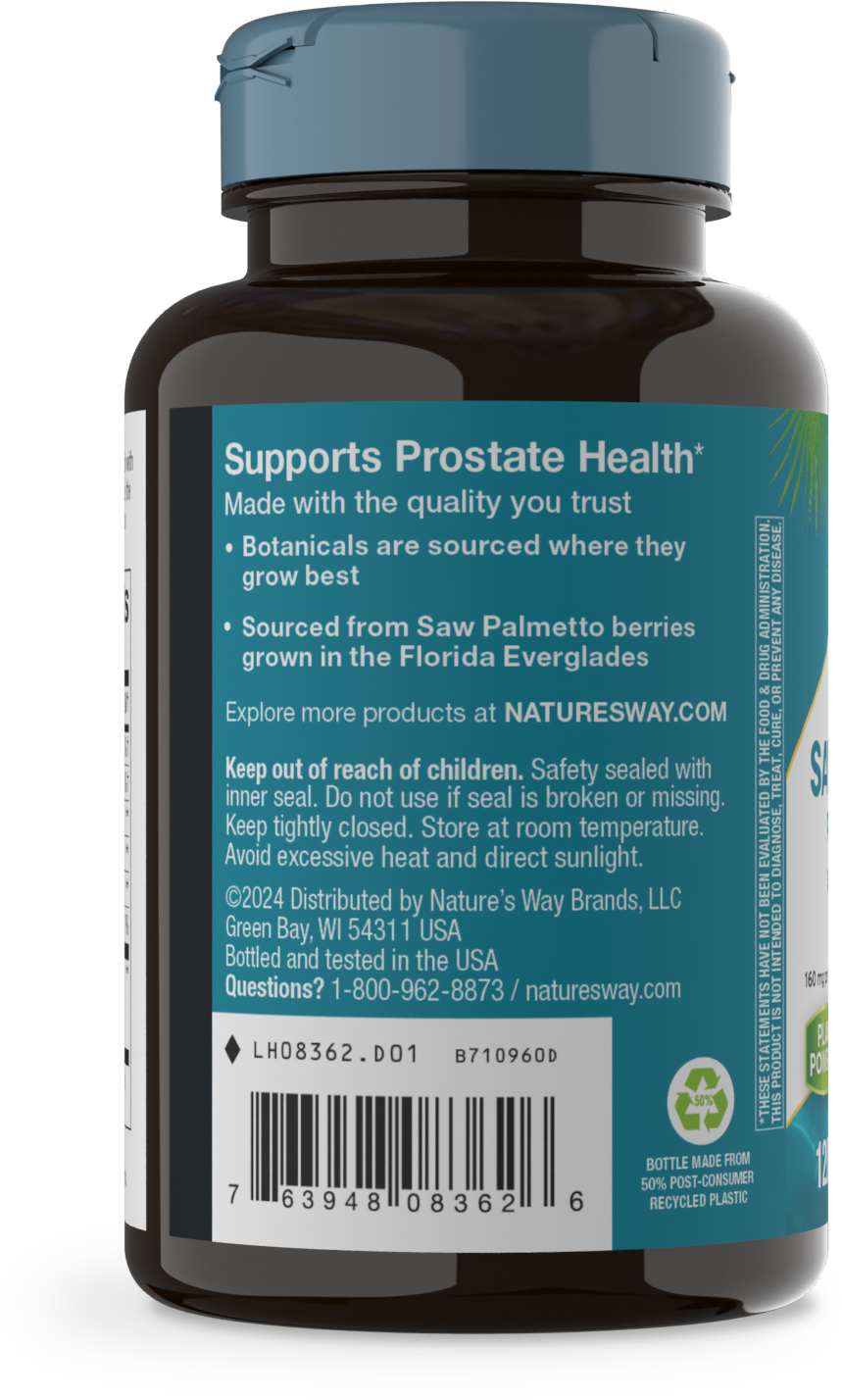 <{%MAIN3_08362%}>Nature's Way® | Saw Palmetto Premium Extract - left side of pack