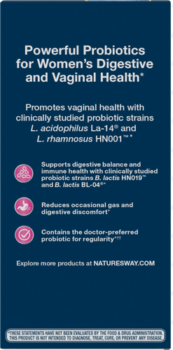 Nature's Way® | Fortify Women's 30 Billion Daily Probiotic - left side of pack Sku:10295