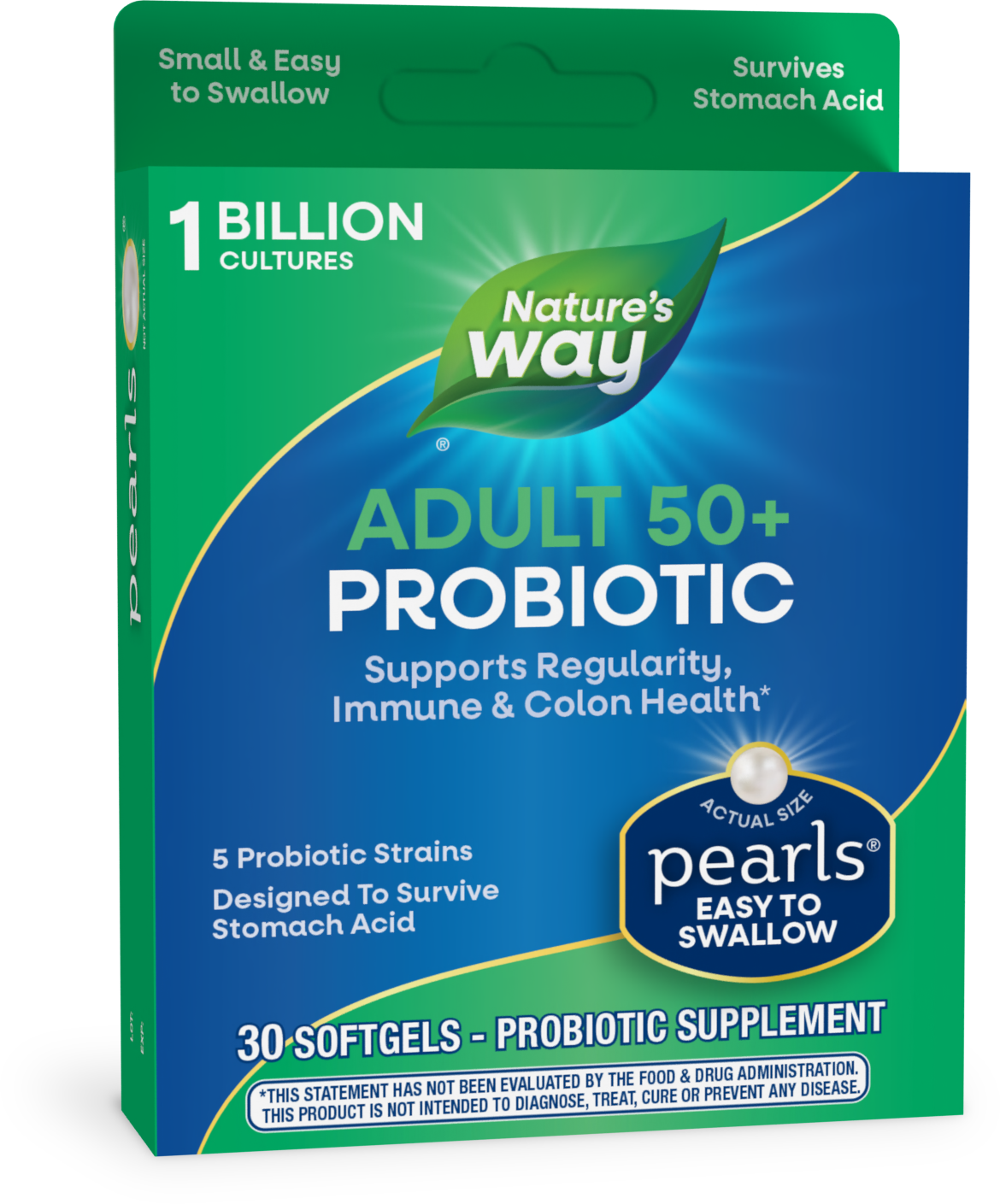 <{%PRIMARY_10510%}>Nature's Way® | Probiotic Pearls Adults 50+, 30 softgels