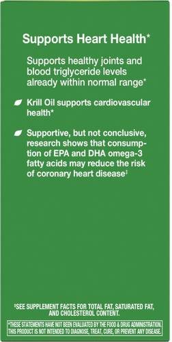 Nature's Way® | Krill Oil - back of pack Sku:15432