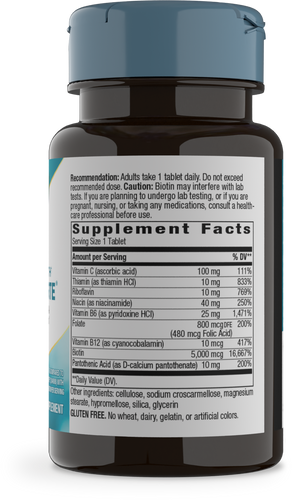Nature's Way® | Biotin Forte Extra Strength - right side of pack Sku:214010