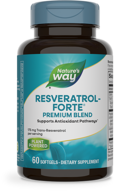 <{%PRIMARY_05836%}>Nature's Way® | Resveratrol-Forte Premium Blend, 60 softgels